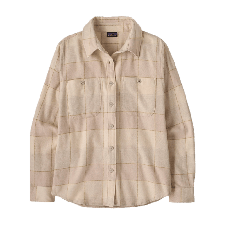 Patagonia W'S Fjord Flannel Shirt Snow Owl: Rutabaga White Patagonia