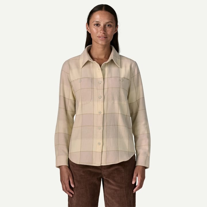 Patagonia W'S Fjord Flannel Shirt Snow Owl: Rutabaga White Patagonia