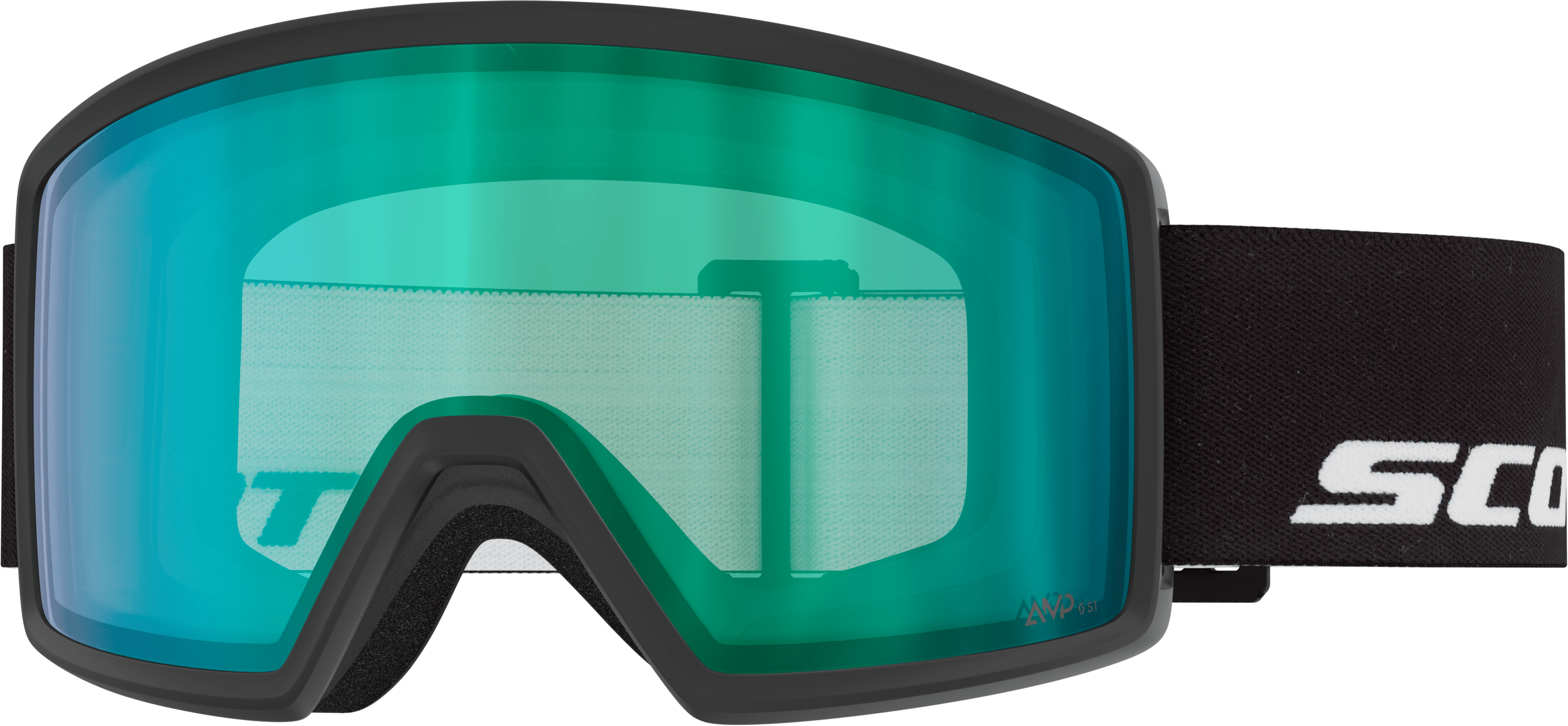 Scott Goggle Neo Black/AMP aurora green chrome S1