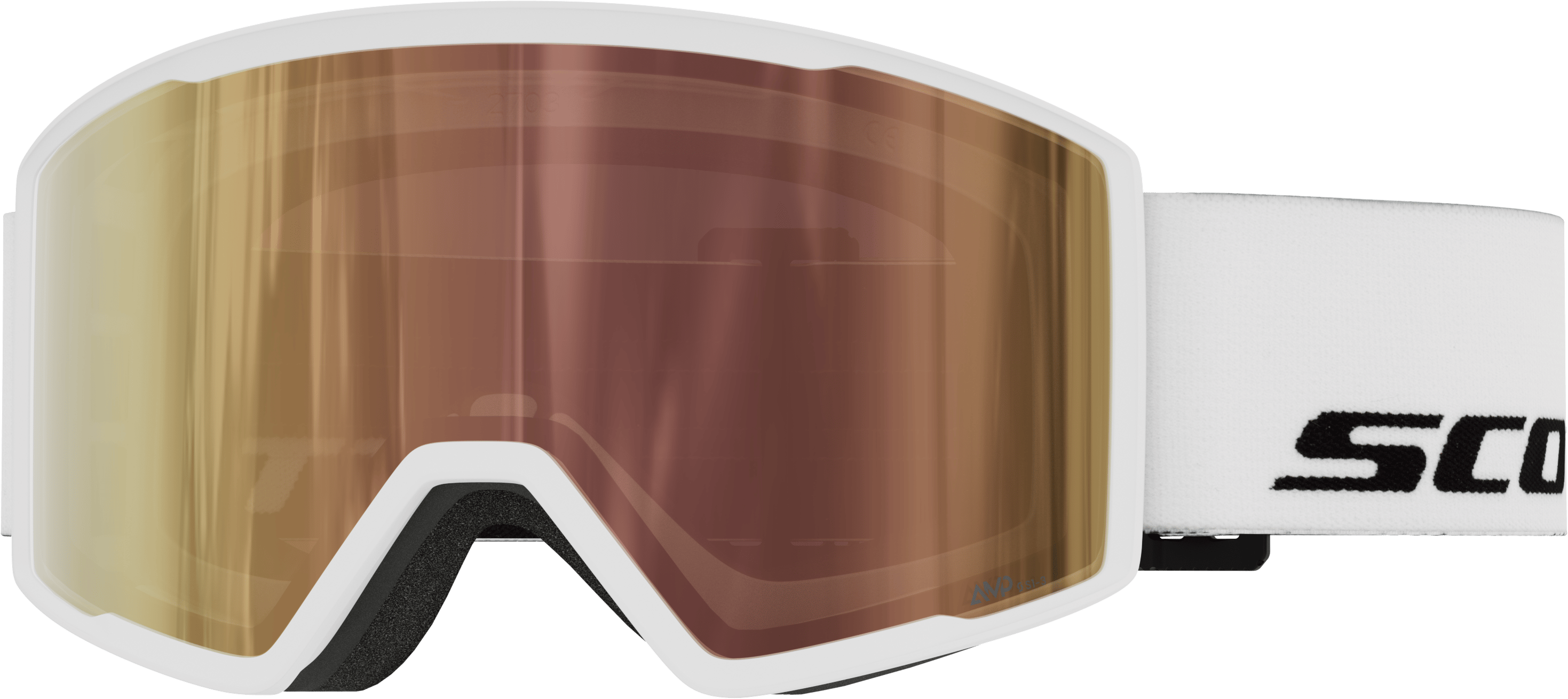 Scott Goggle Trace Pro Ls White/AMP LS cinnamon chrome S1-3