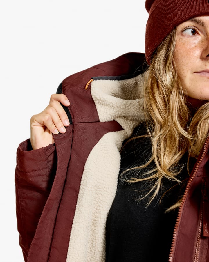 Lundhags Women's Järpen Pile Jacket  Burgundy Lundhags