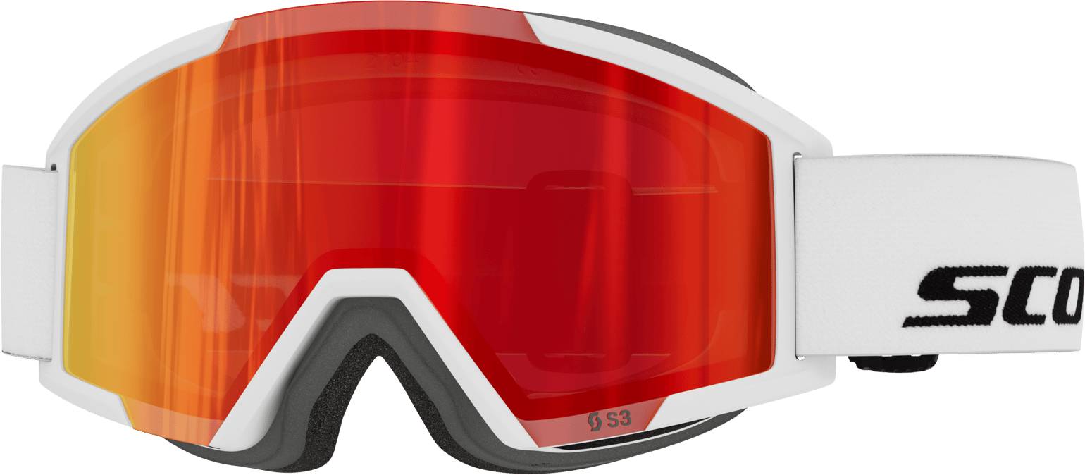 Scott Goggle Shield Pro Junior White/red chrome S3