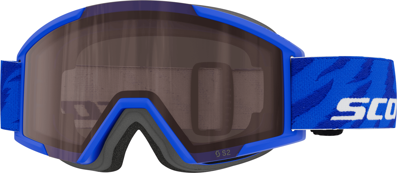 Scott Goggle Shield Pro Junior Blue/White/silver chrome S2