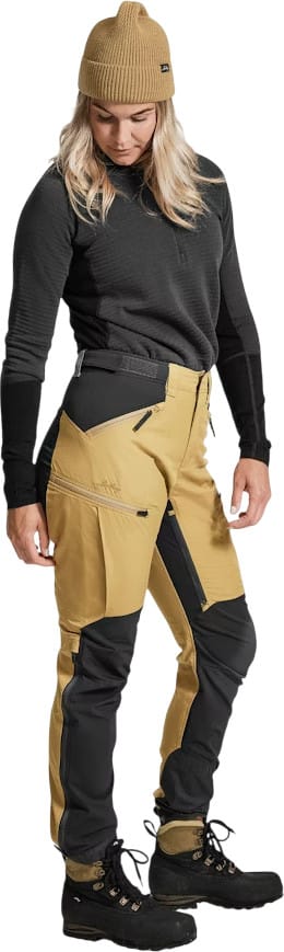 Lundhags Women's Makke High Waist Curved Pant Hay/charcoal Lundhags