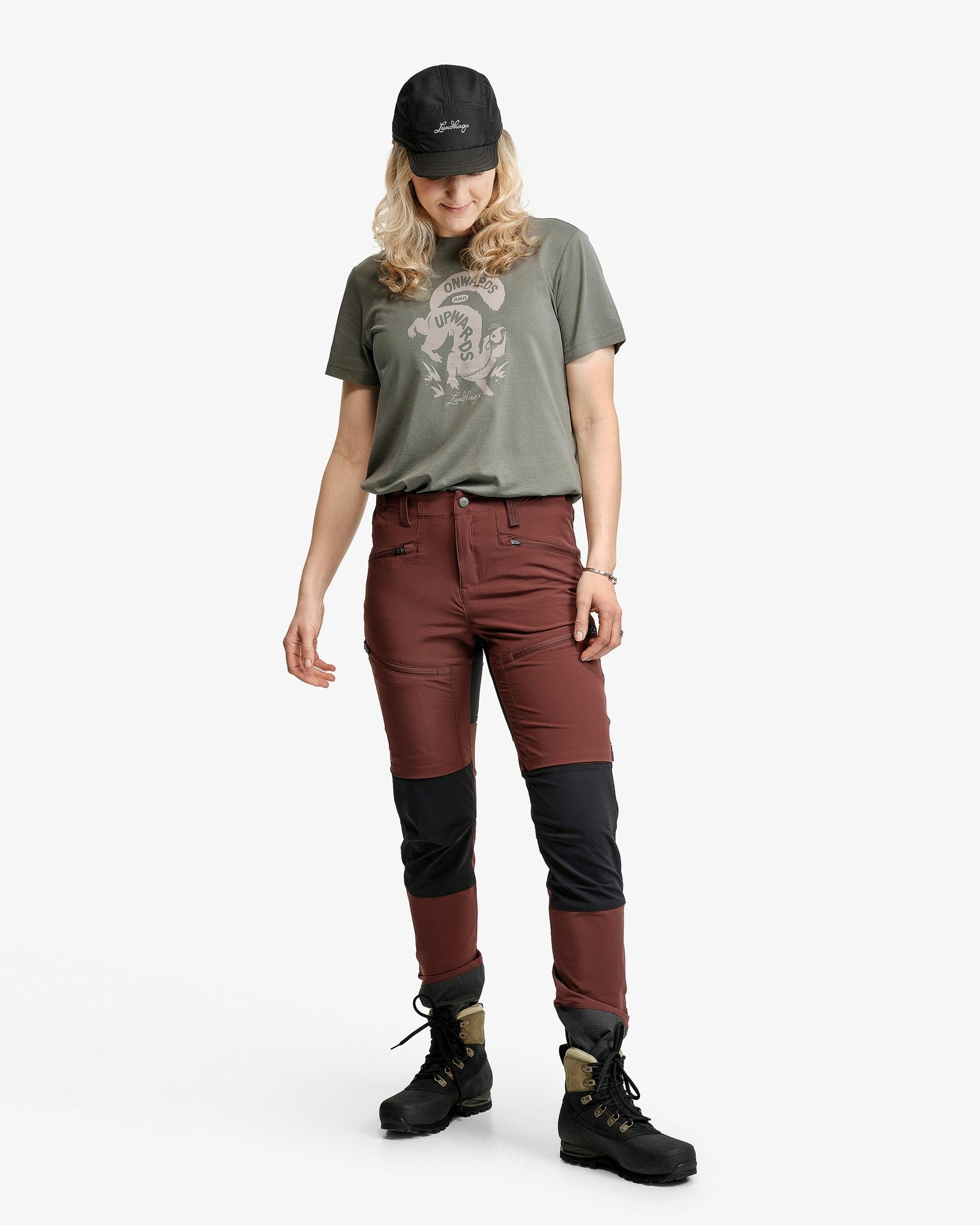 Lundhags Women's Padje Stretch Pant Burgundy/black