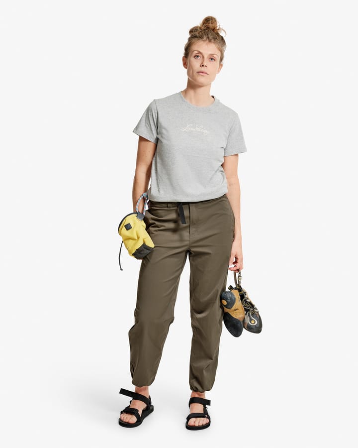 Lundhags Women's Järpen Logo T-shirt Light Grey Melange Lundhags