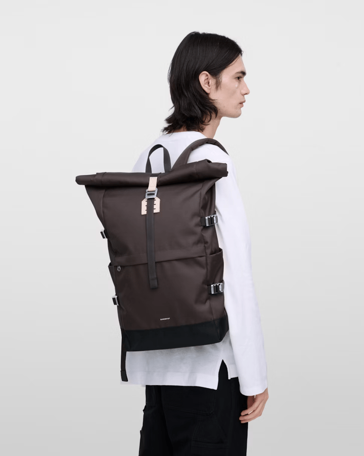 Sandqvist Icon Rolltop Backpack L Brown Sandqvist
