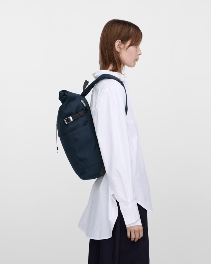 Sandqvist Icon Rolltop Backpack M Navy Sandqvist