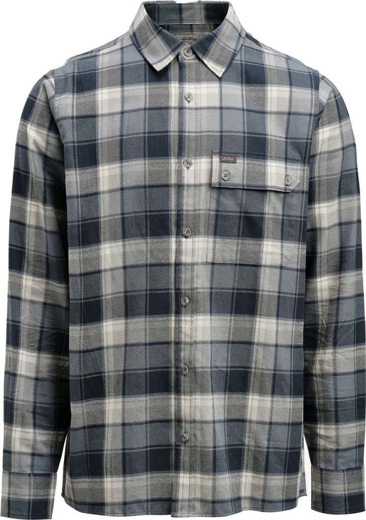 Lundhags Järpen Plaid Flannel Shirt Dark Sky Blue Lundhags