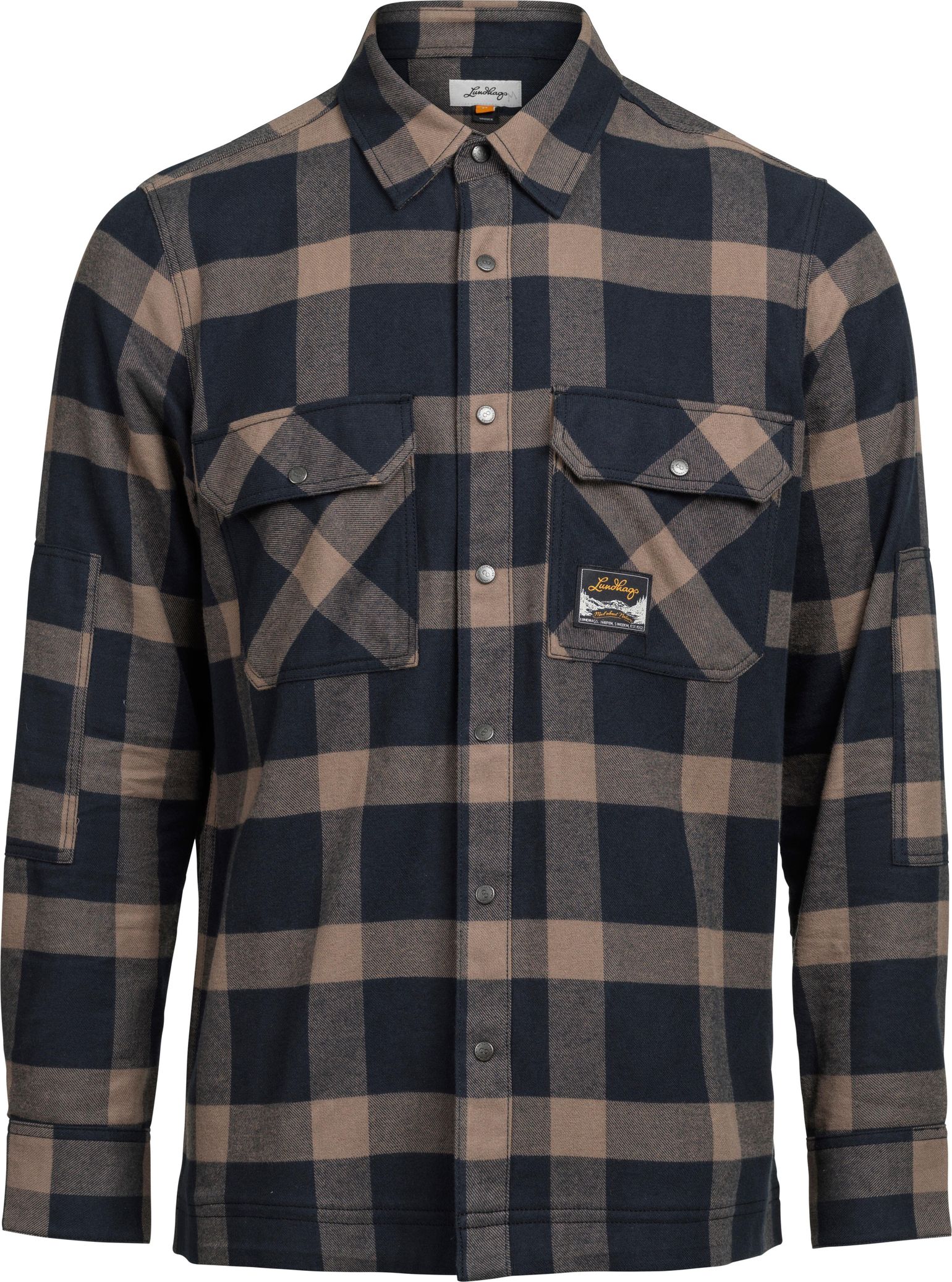 Lundhags Men's Järpen Lumberjack Shirt Black/brown Clay