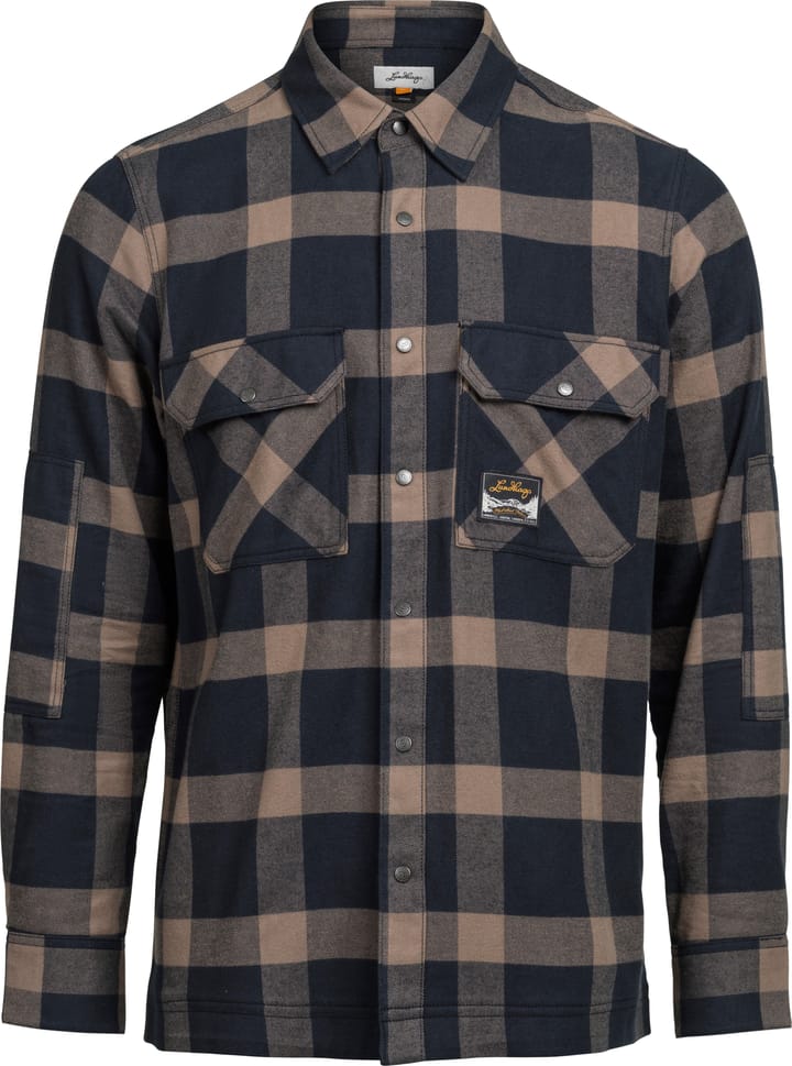 Lundhags Men's Järpen Lumberjack Shirt Black/brown Clay Lundhags