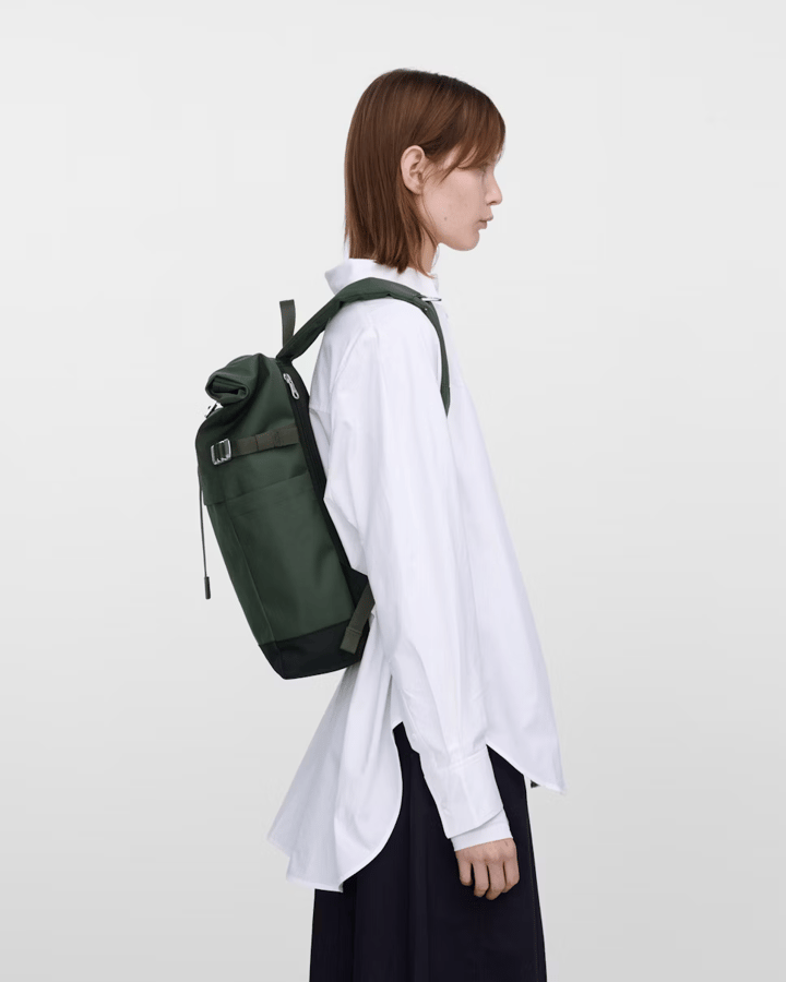 Sandqvist Icon Rolltop Backpack M Dawn Green Sandqvist