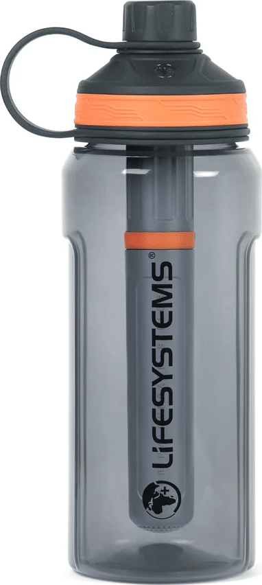 Lifesystems Water Filter Purifier Bottle 1 L Black/orange Lifesystems
