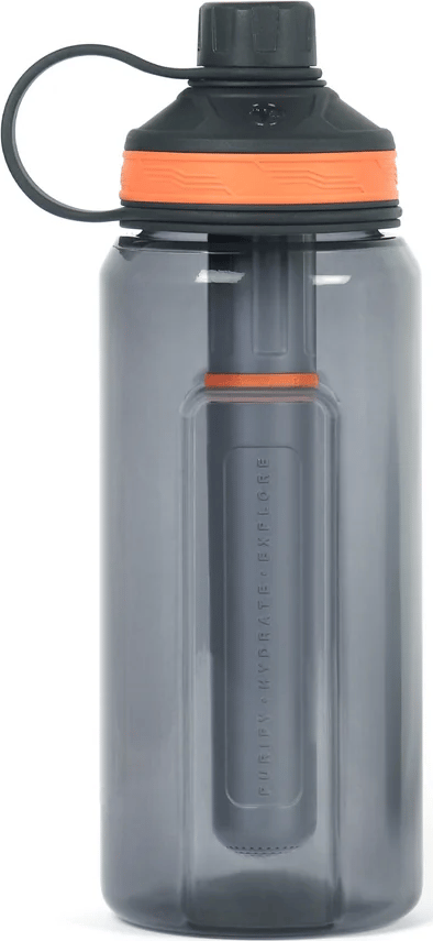 Lifesystems Water Filter Purifier Bottle 1 L Black/orange Lifesystems