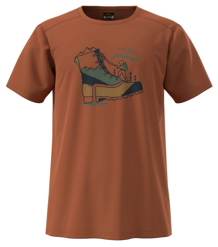 Lundhags Men's Fulu Merino Climbing T-Shirt Brick Lundhags