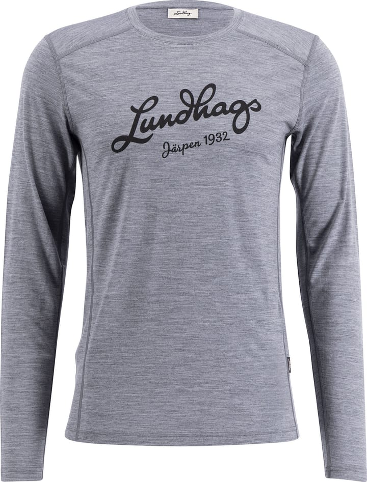 Lundhags Men's Fulu Merino Longsleeve T-Shirt Grey Melange Lundhags