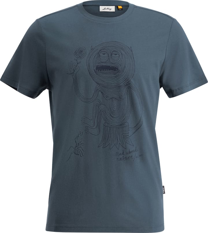Lundhags Men's Järpen Printed T-Shirt Denim Blue Lundhags