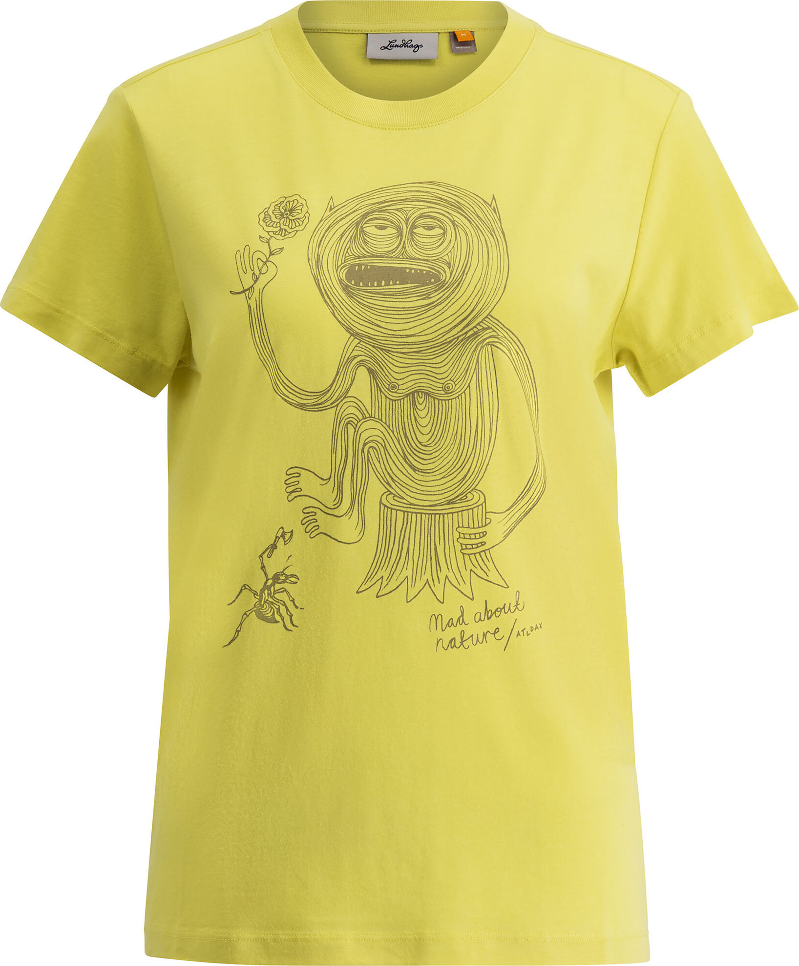 Lundhags Women's Järpen Printed T-Shirt Pale Lemon T-shirts XS
