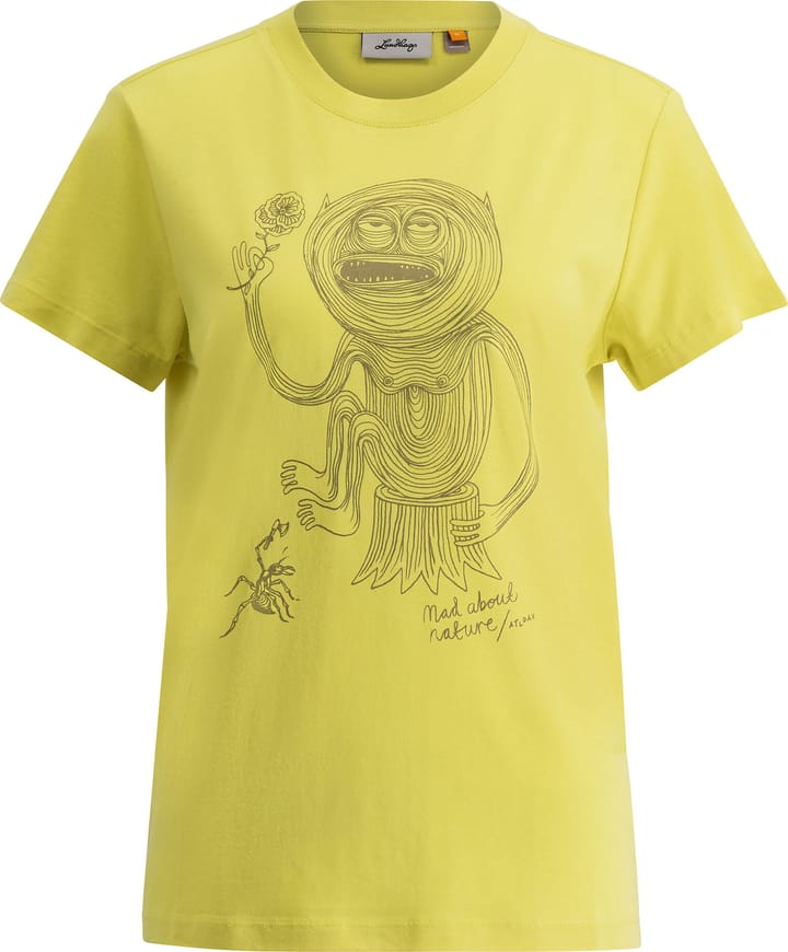 Lundhags Women's Järpen Printed T-Shirt Pale Lemon Lundhags