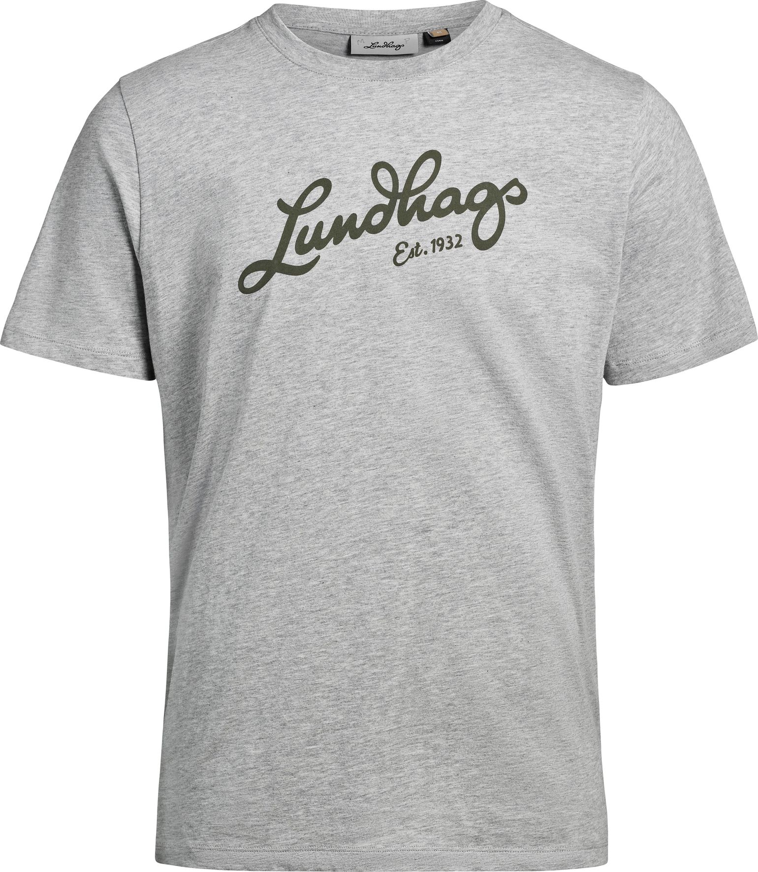 Lundhags Men's Järpen Logo T-Shirt Light Grey Melange
