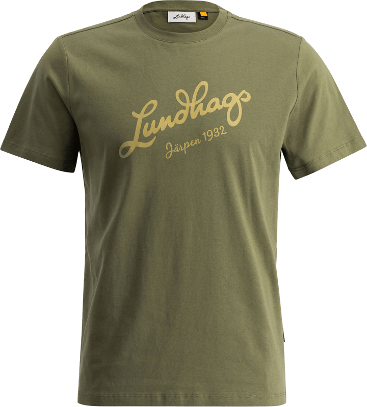 Lundhags Men's Järpen Logo T-Shirt Pine Green Lundhags