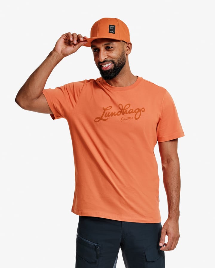 Lundhags Men's Järpen Logo T-Shirt Cayenne Lundhags