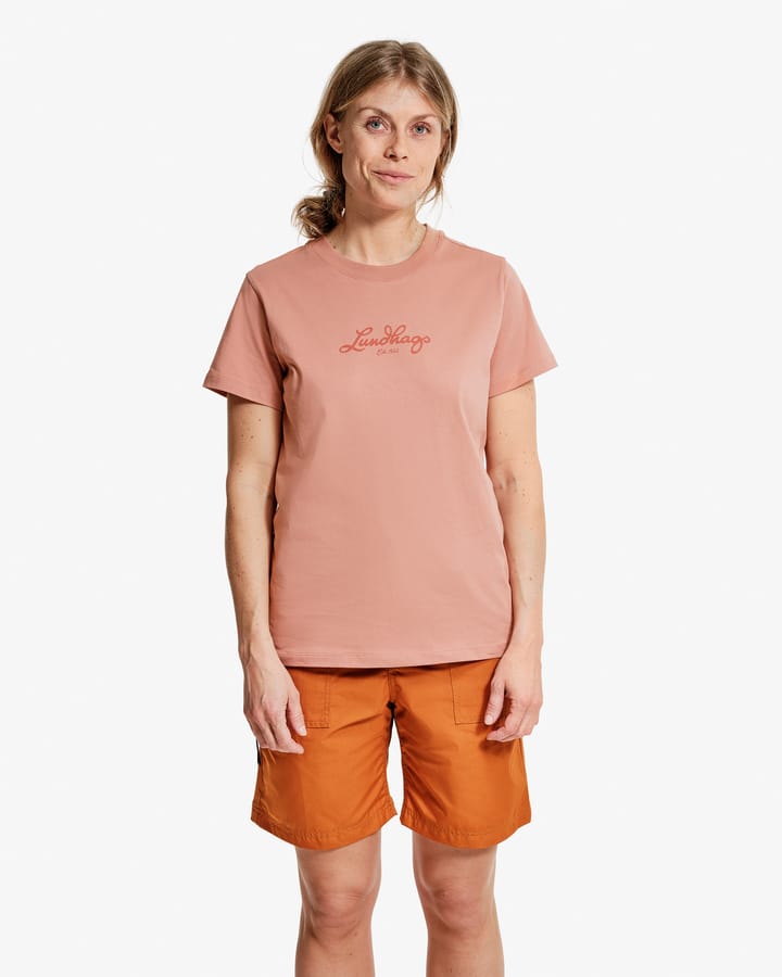 Lundhags Women's Järpen Logo T-shirt Stone Pink Lundhags