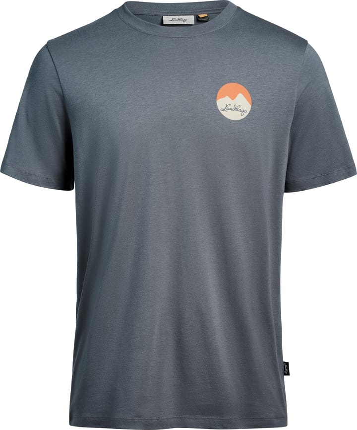 Lundhags Men's Järpen Printed T-Shirt Dark Sky Blue Lundhags