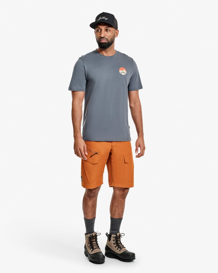 Lundhags Men's Järpen Printed T-Shirt Dark Sky Blue Lundhags