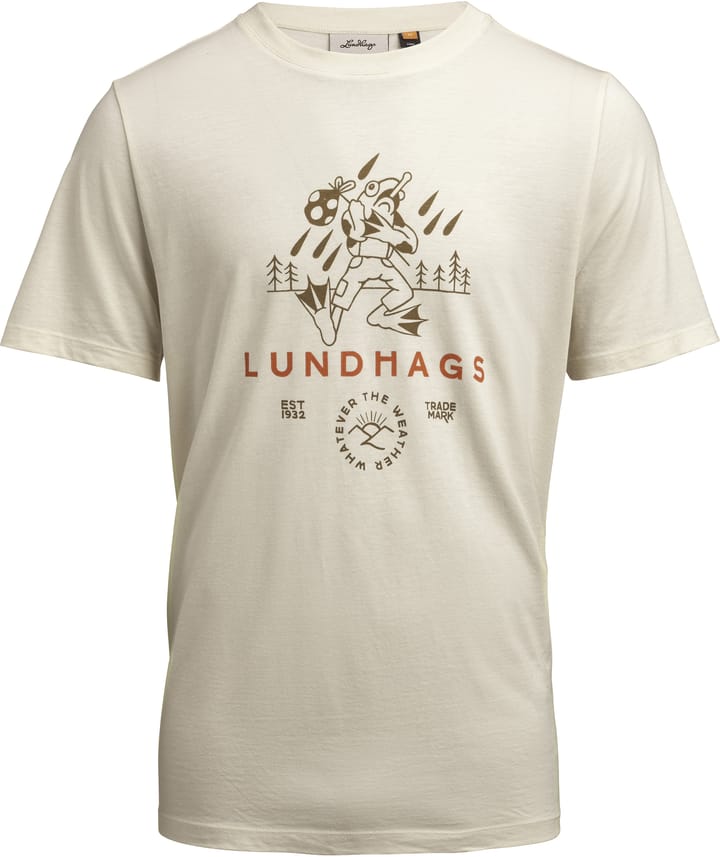 Lundhags Men's Järpen Printed T-Shirt Chalk White Lundhags