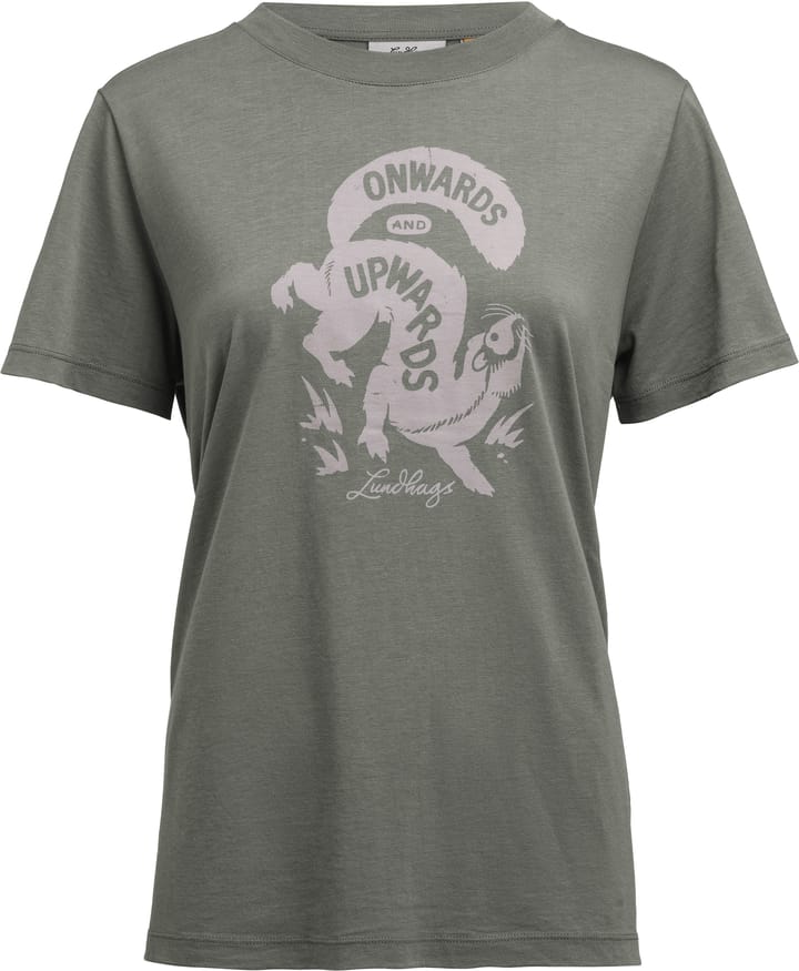 Lundhags Women's Järpen Printed T-Shirt Aloe Green Lundhags