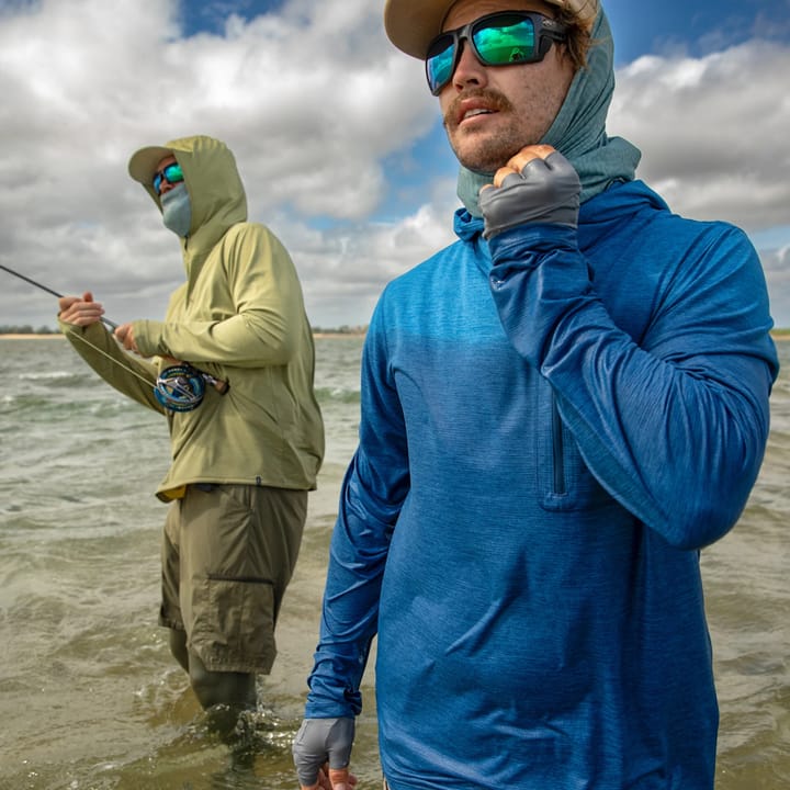 Patagonia M'S Cap Cool Sun Hoody - Fitz Roy Trout Crisp Grey - Salt Grey X-dye Patagonia