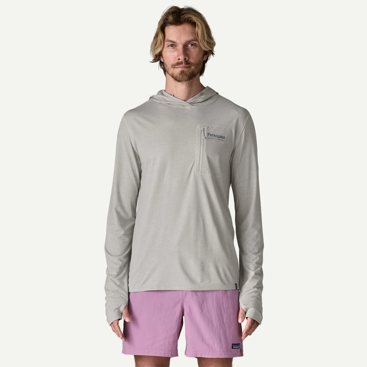 Patagonia M'S Cap Cool Sun Hoody - Fitz Roy Trout Crisp Grey - Salt Grey X-dye Patagonia