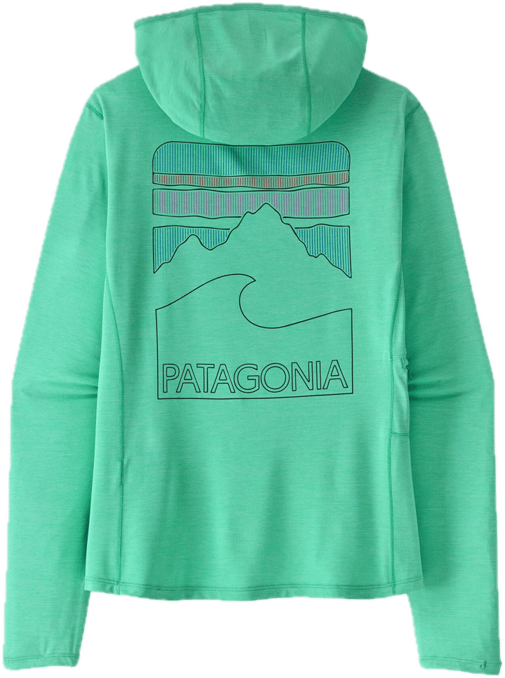 Patagonia W'S Cap Cool Sun Hoody - Peak Visions Aqua Stone - Early Teal X-dye Patagonia