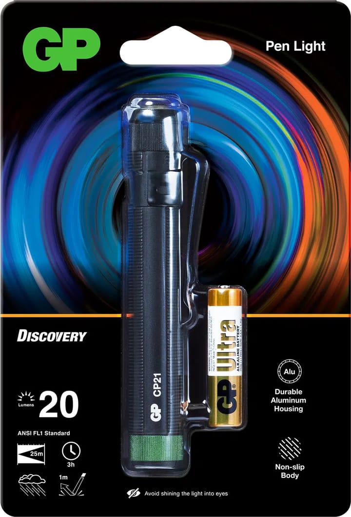 GP Batterier GP Discovery Penlight 20lm CP21 Black GP Batterier GP Batterier GP Discovery Penlight 20lm CP21 Black GP Batterier