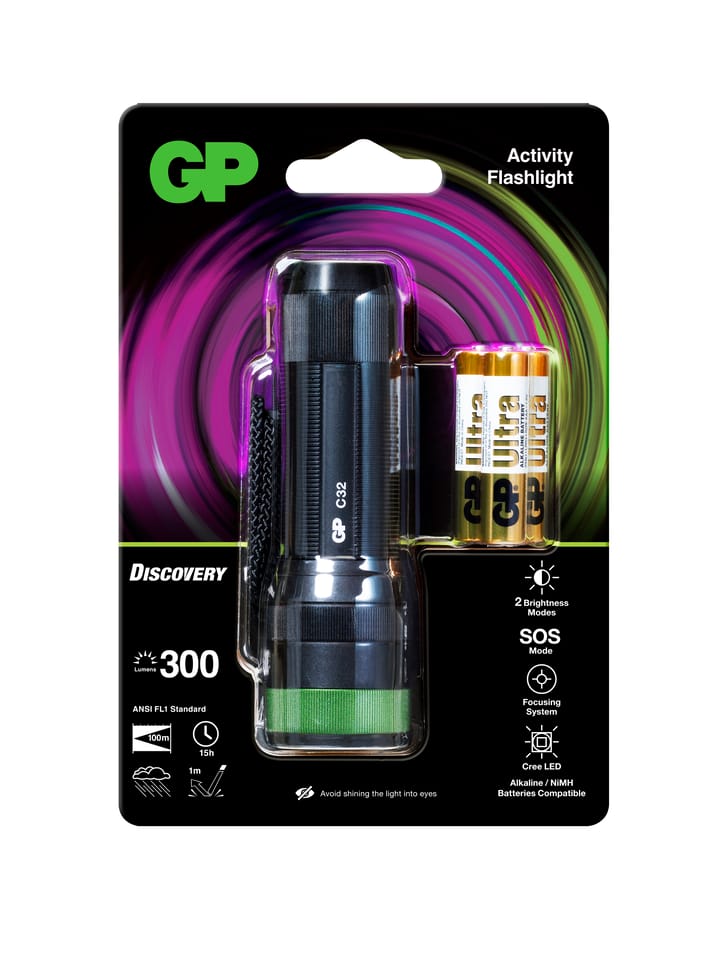 GP Batterier GP Discovery Activity 300lm C32 Black GP Batterier GP Batterier GP Discovery Activity 300lm C32 Black GP Batterier