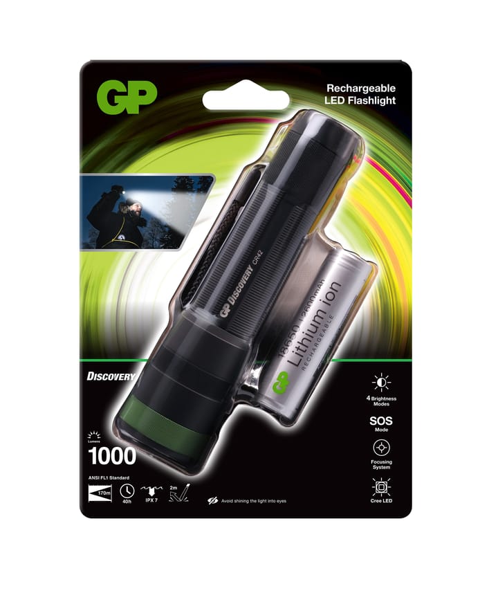 GP Batterier GP Discovery Rechargable Outdoor 1000lm - CR42 Nocolour GP Batterier GP Batterier GP Discovery Rechargable Outdoor 1000lm - CR42 Nocolour GP Batterier