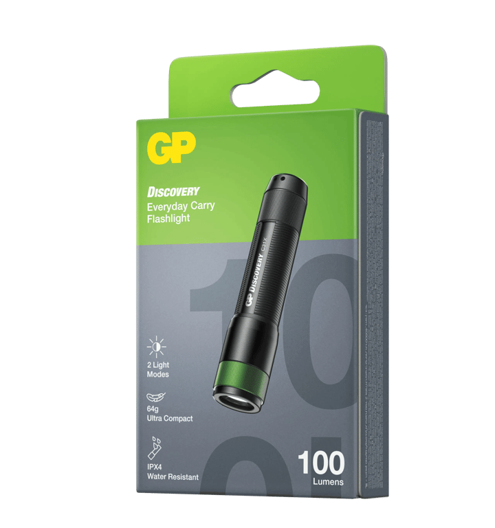 GP Batterier GP Discovery Everyday Carry Flashlight C31X Black GP Batterier GP Batterier GP Discovery Everyday Carry Flashlight C31X Black GP Batterier
