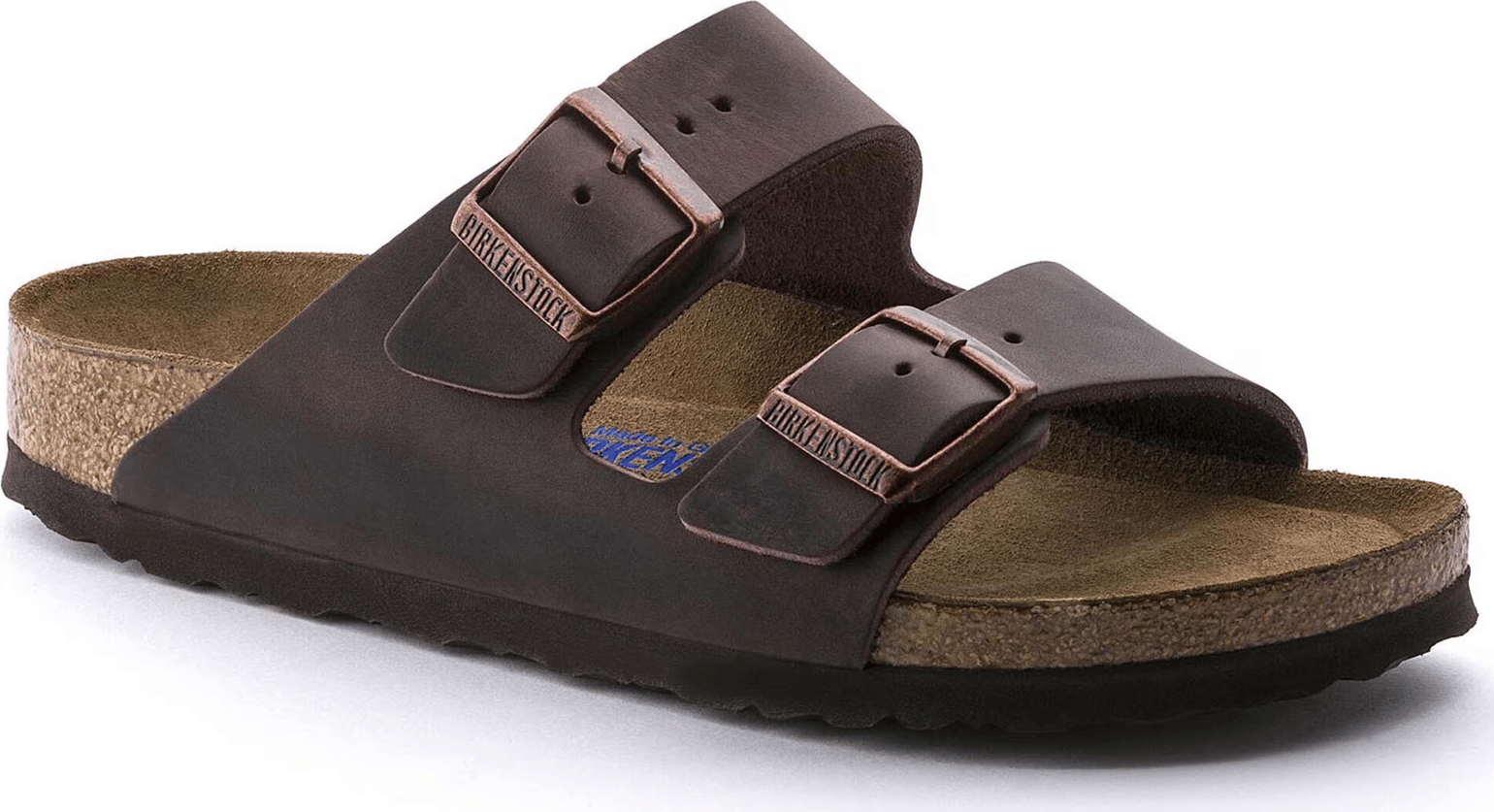 Birkenstock Arizona Oiled Nubuck Leather Soft Footbed Narrow Habana