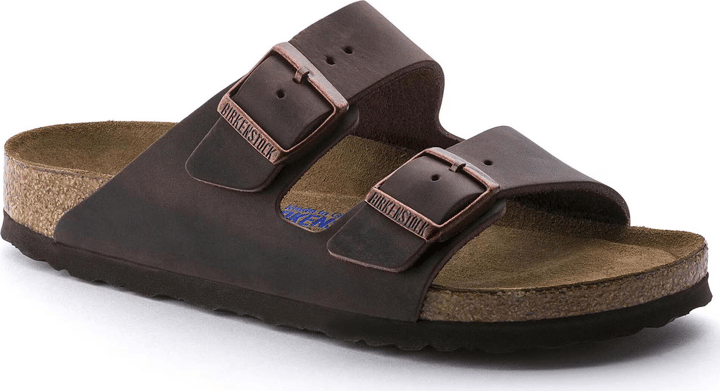 Birkenstock Arizona Oiled Nubuck Leather Soft Footbed Narrow Habana Birkenstock