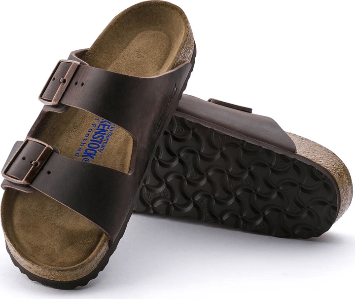 Birkenstock Arizona Oiled Nubuck Leather Soft Footbed Narrow Habana Birkenstock