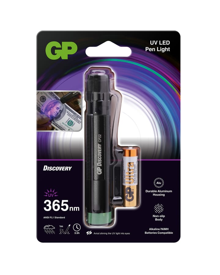 GP Batterier Gp Discovery Uv Penlight 365nm 1xaaa Nocolour GP Batterier GP Batterier Gp Discovery Uv Penlight 365nm 1xaaa Nocolour GP Batterier