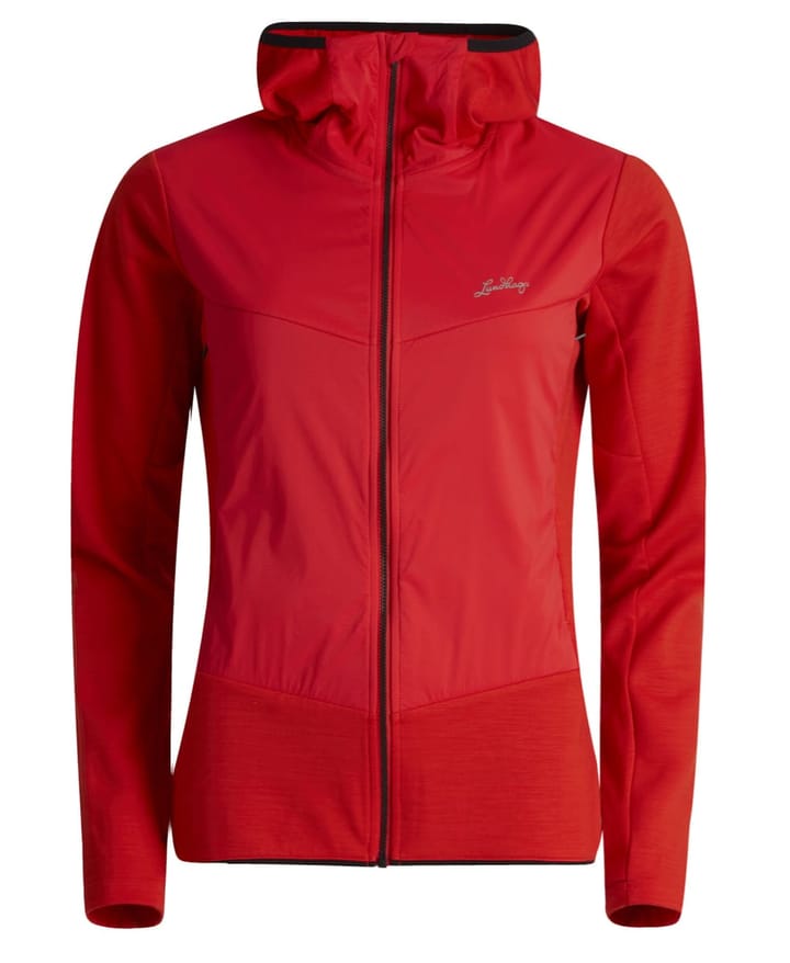 Lundhags Padje Merino Block Hoodie W Lively Red Lundhags