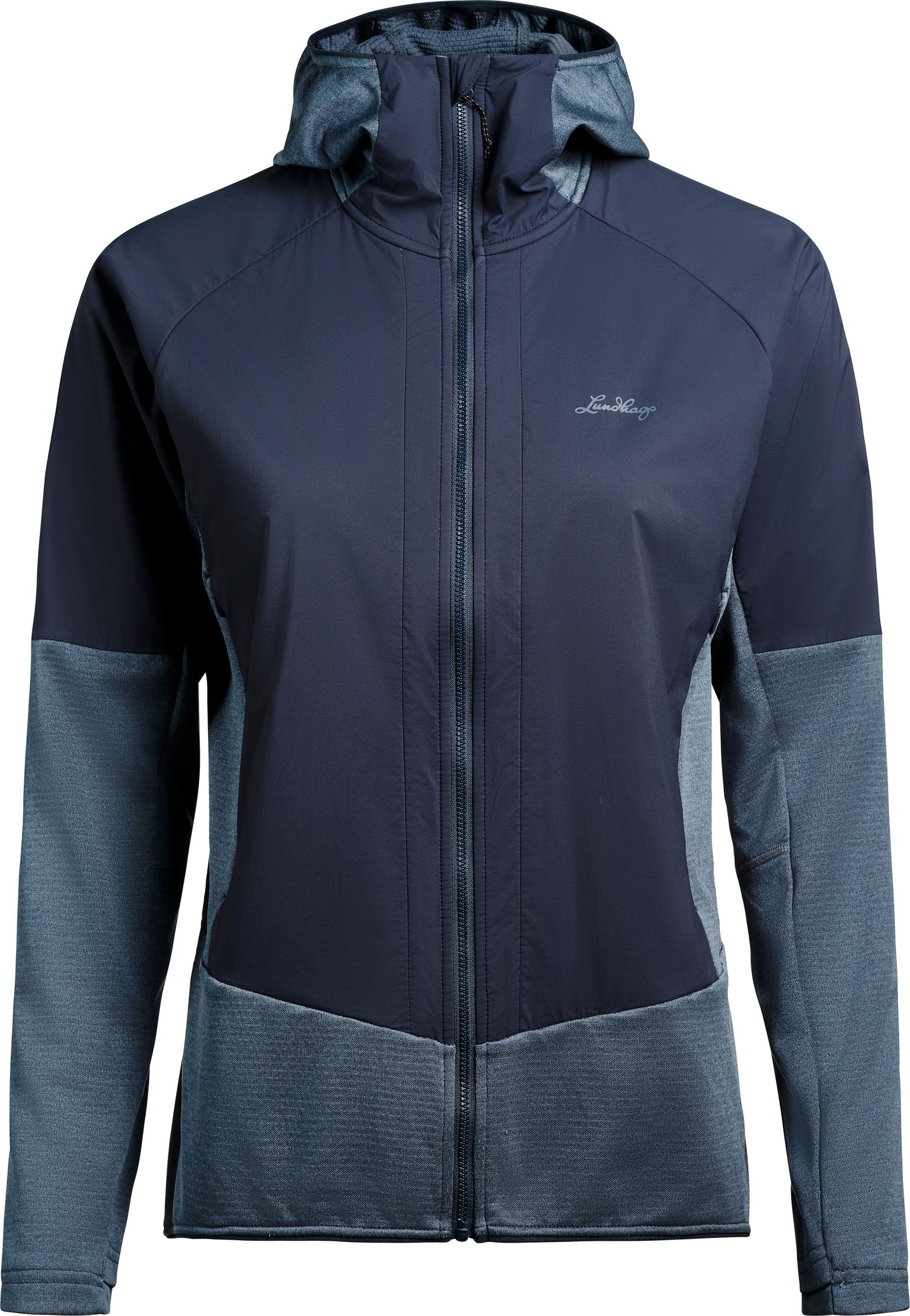 Lundhags Women's Padje Windbreaker Hoodie Dark Sky Blue/Deep Blue