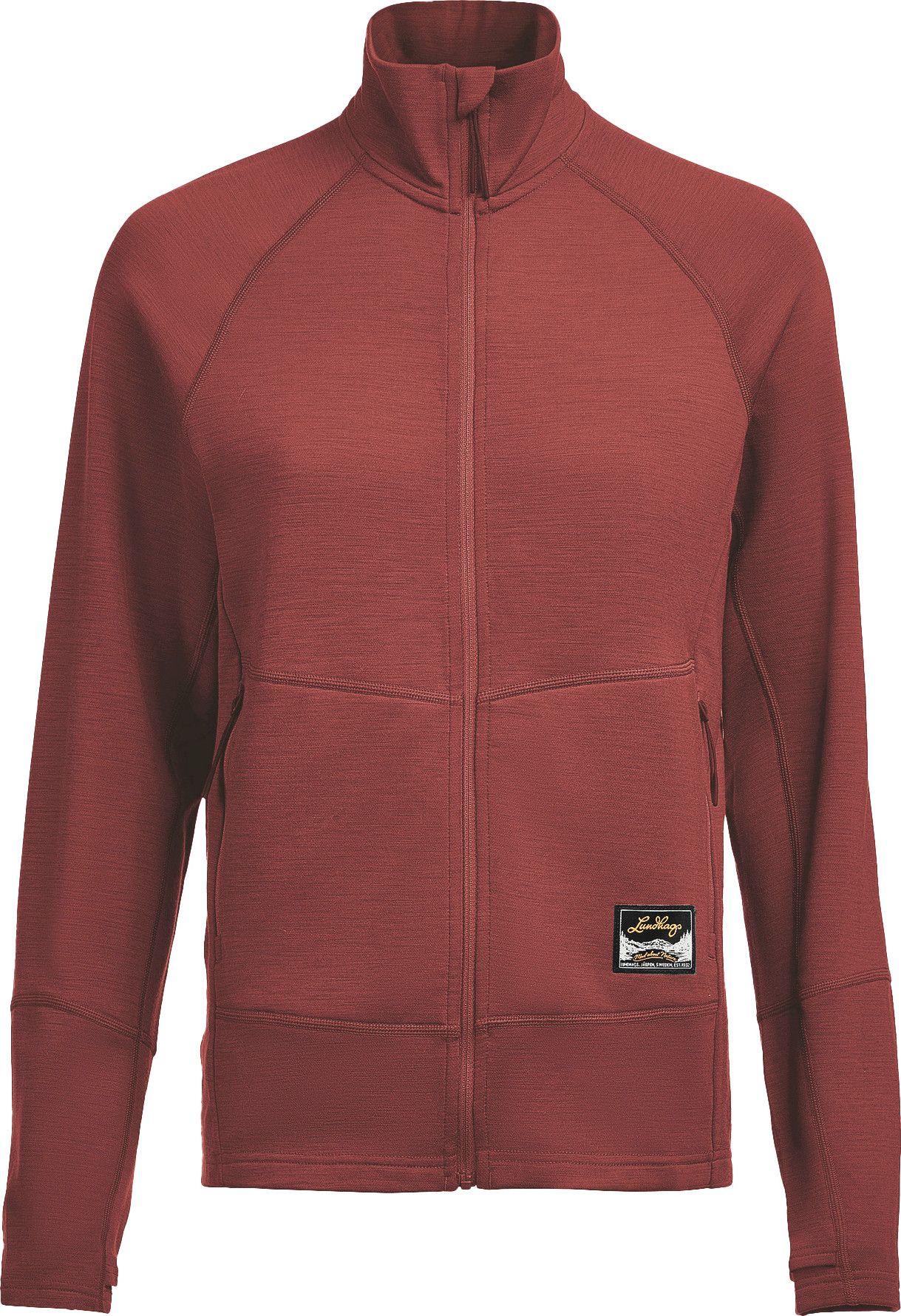 Lundhags Women's Tived Merino Full Zip Rosewood