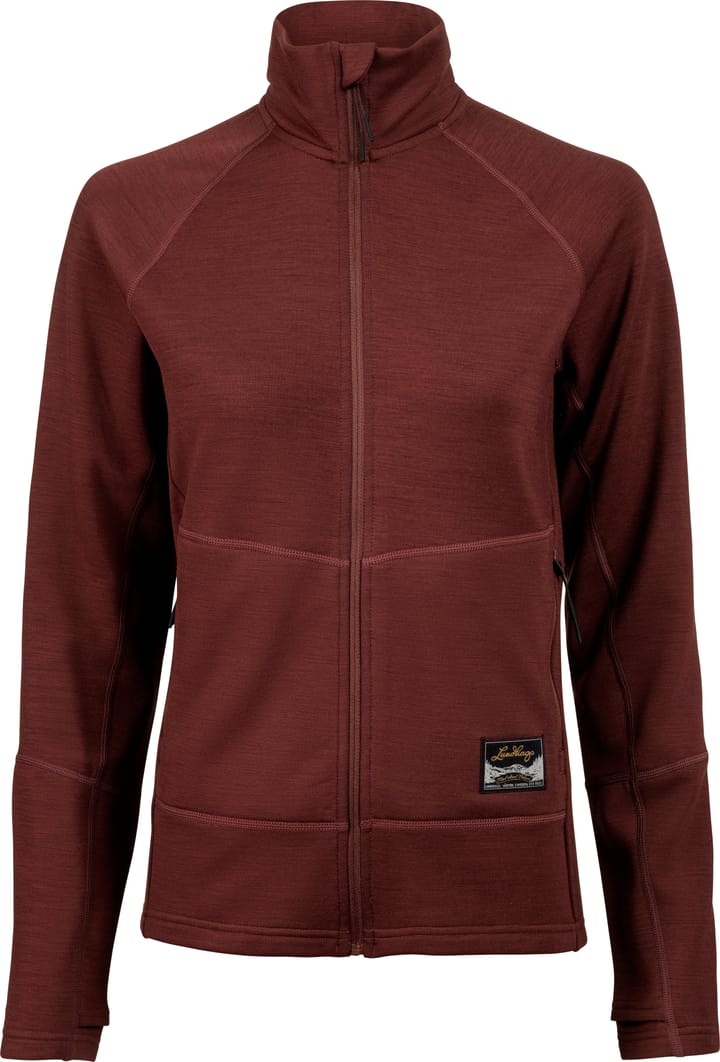 Lundhags Women's Tived Merino Full Zip Burgundy Lundhags