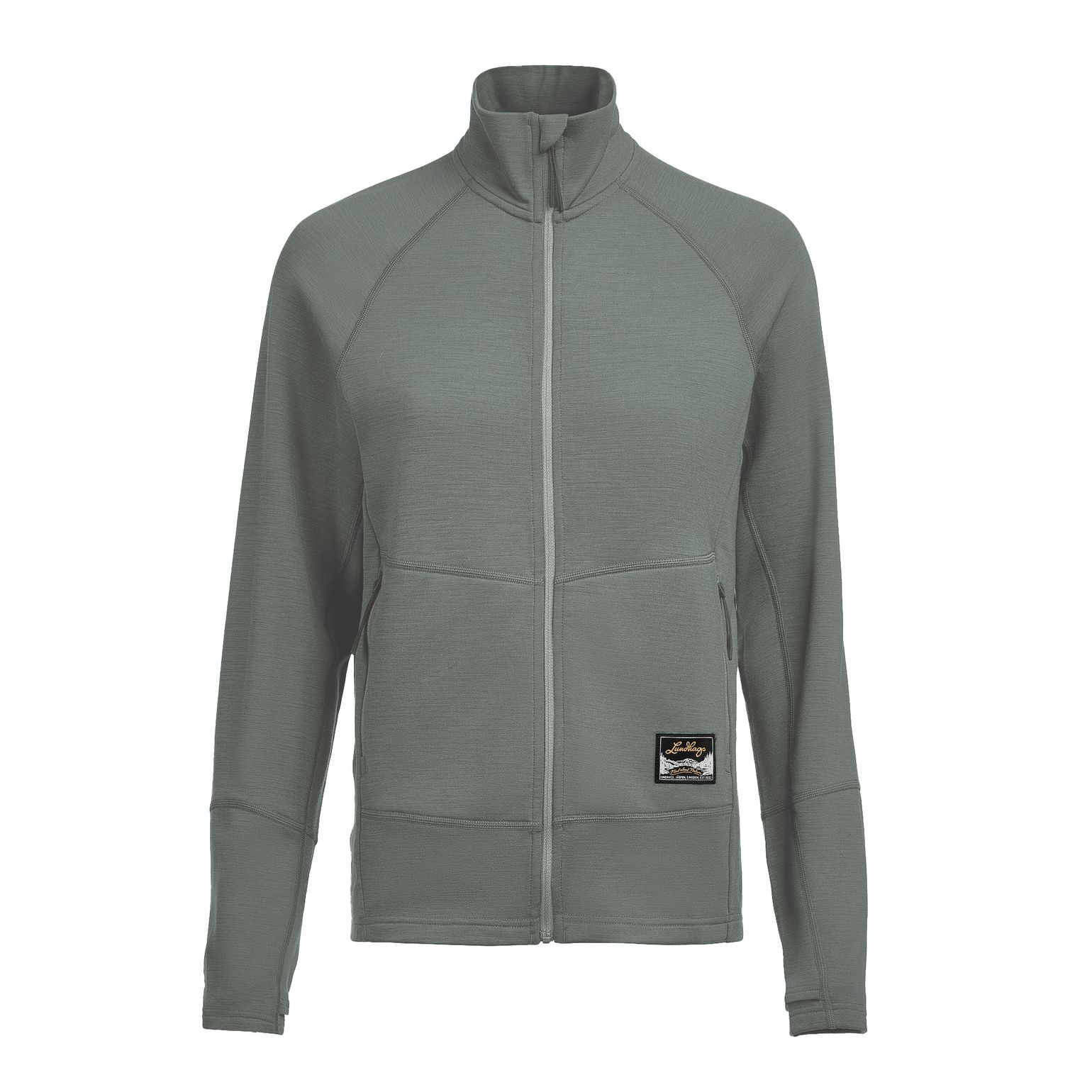 Lundhags Women's Tived Merino Full Zip Aloe Green