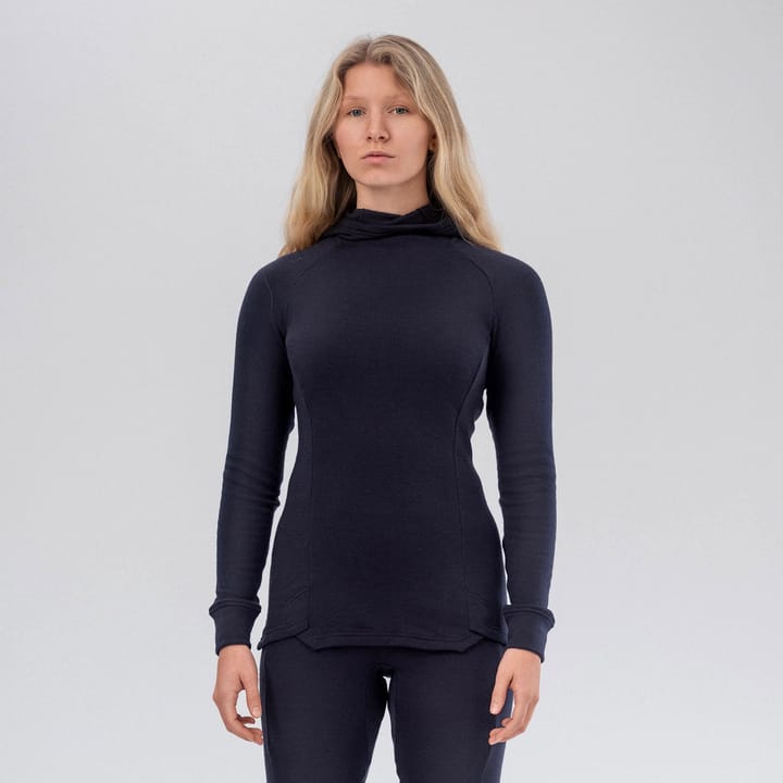 Janus Airwool Merino 260 Hood W Navy Janus Airwool Merino 260 Hood W Navy
