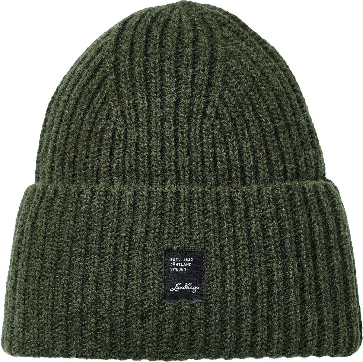 Lundhags Knitted Wool Beanie Forest Green