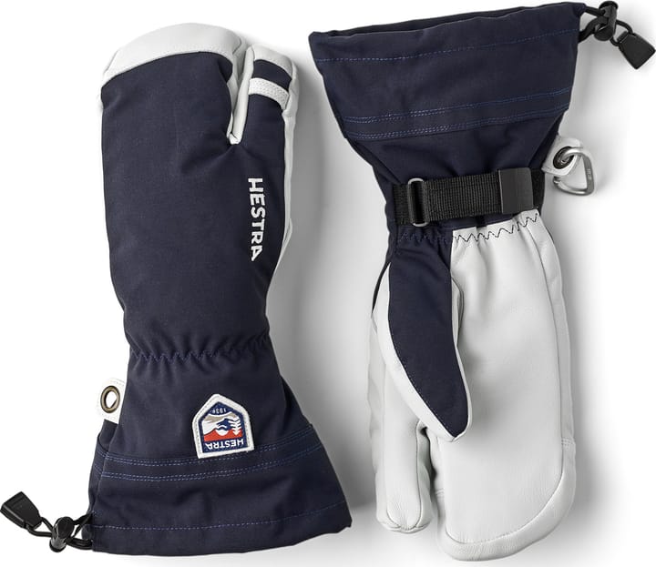 Hestra Army Leather Heli Ski 3-Finger Marine Hestra